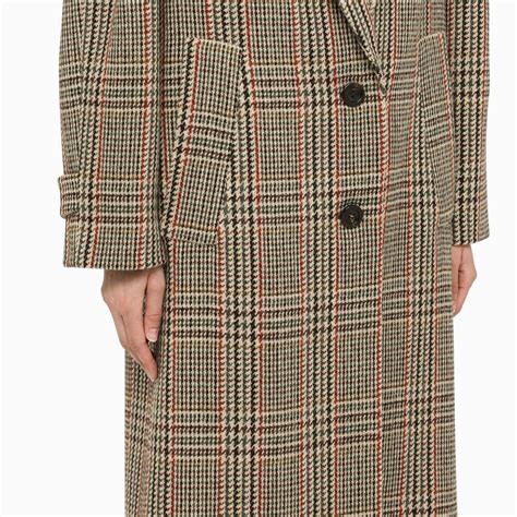 manteau tartan miu miu|Miu Miu Manteau à Motif Tartan .